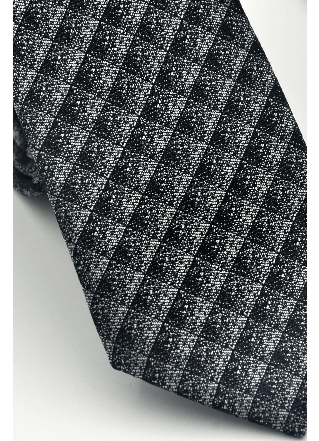 Gaffy Siyah Küp Desenli Yeşil Dokuma Kumaş Mendilli Slim Fit Kravat // SDK-2605-8 görsel 3