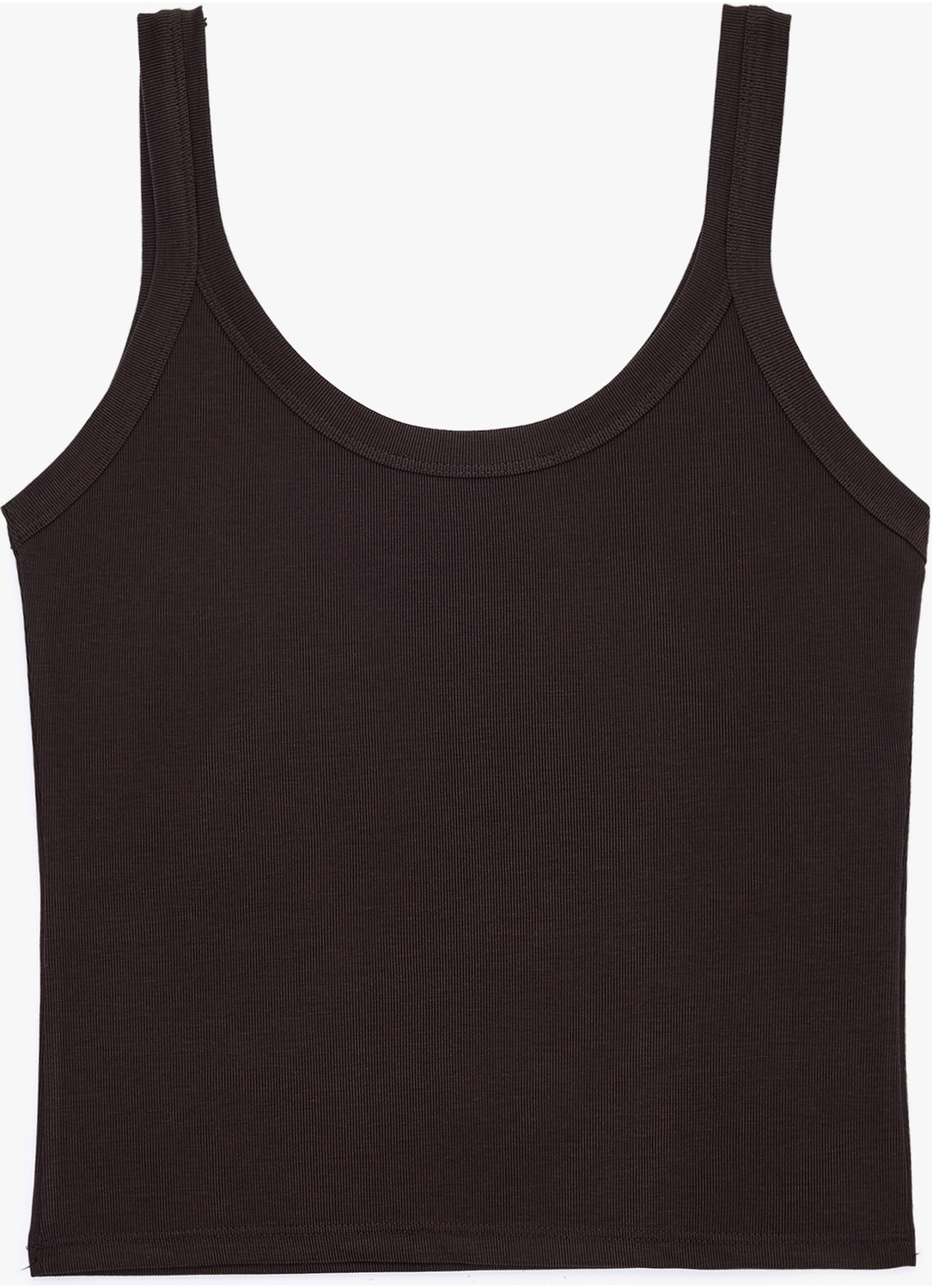 Koton Modal Kumaş Slim Fit U Yaka Askılı Top görsel 5