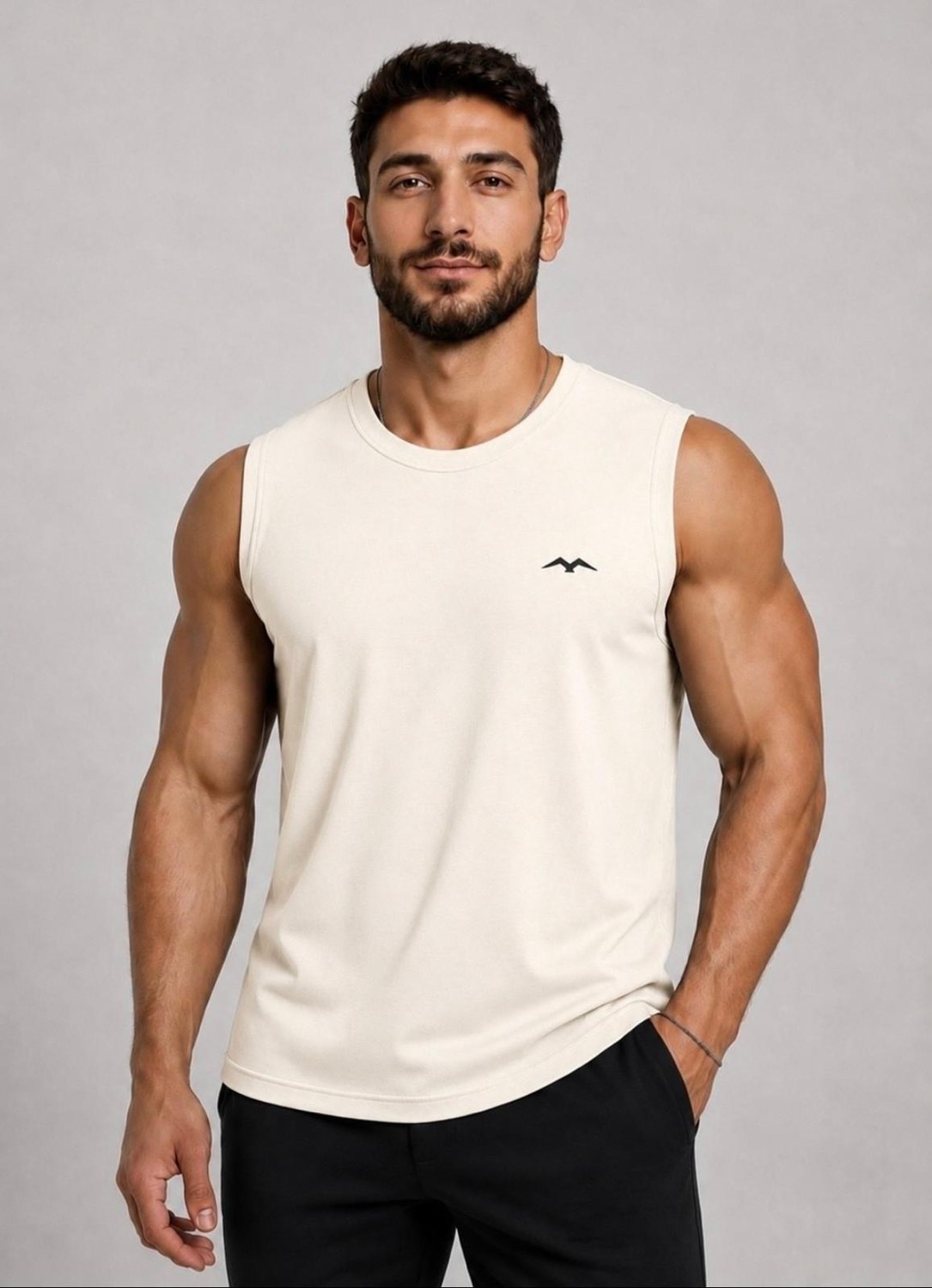 Axxel Erkek Bisiklet Yaka Kolsuz T-SHIRT-D690