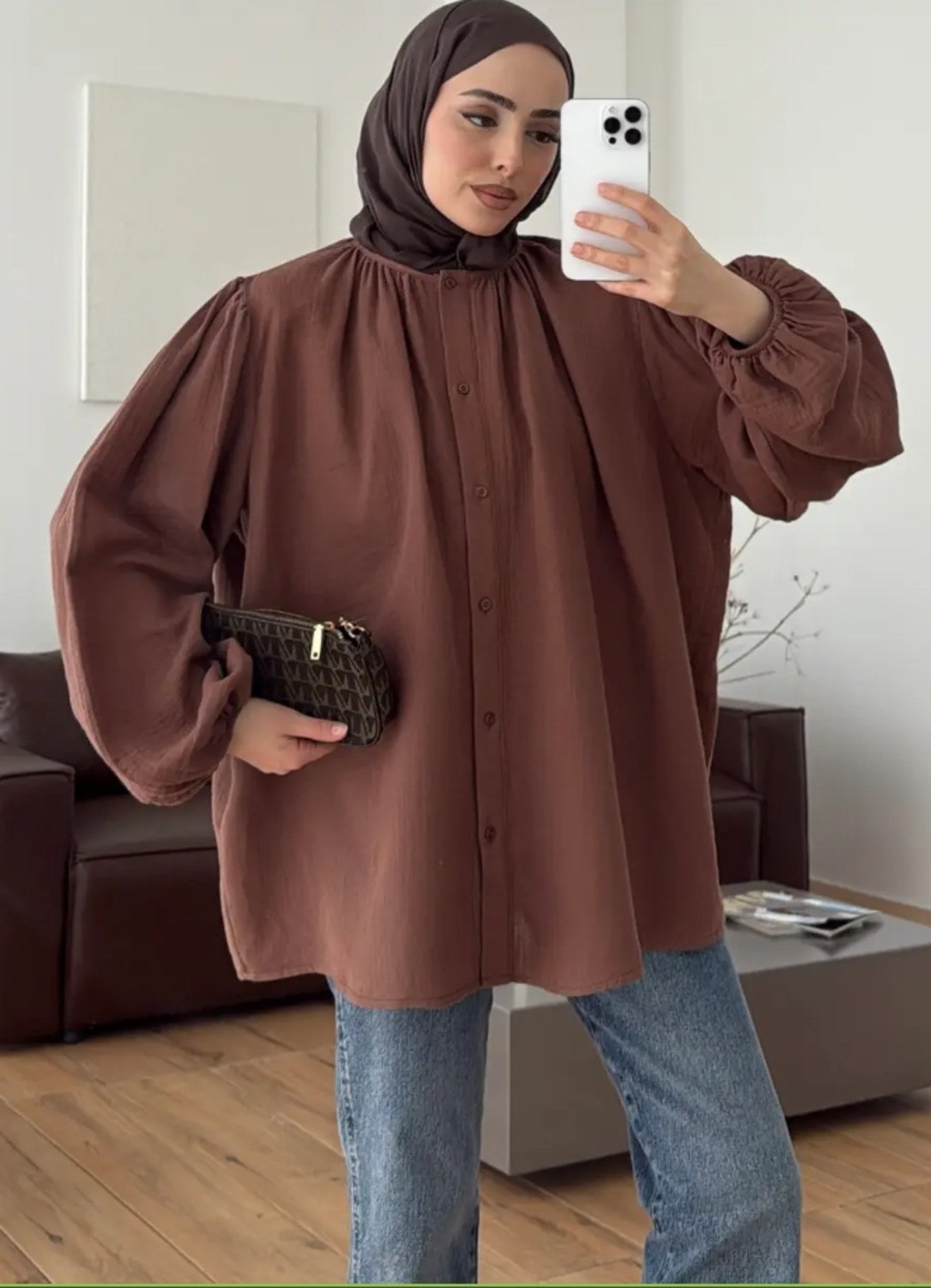 Salisburys Molly Nelly Kadın Oversize Muslin Gömlek görsel 4