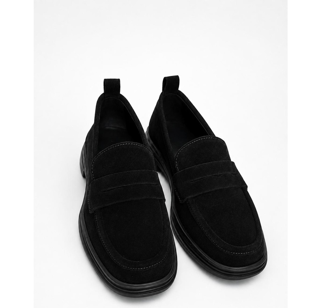 Butik Noble Shoes Hakiki Deri Kahve Süet Kadın Loafer Ayakkabı görsel 8