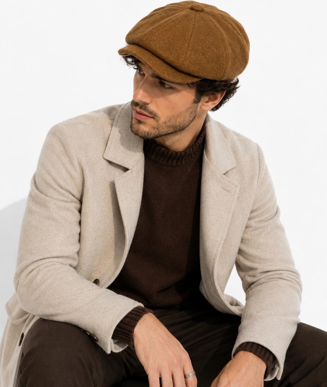 Wearflawless Erkek Kasket, Kışlık Şapka, Klasik Ingiliz Mode Kaşe Kasket, Beckham Model Peaky Blinders Şapka görsel 6