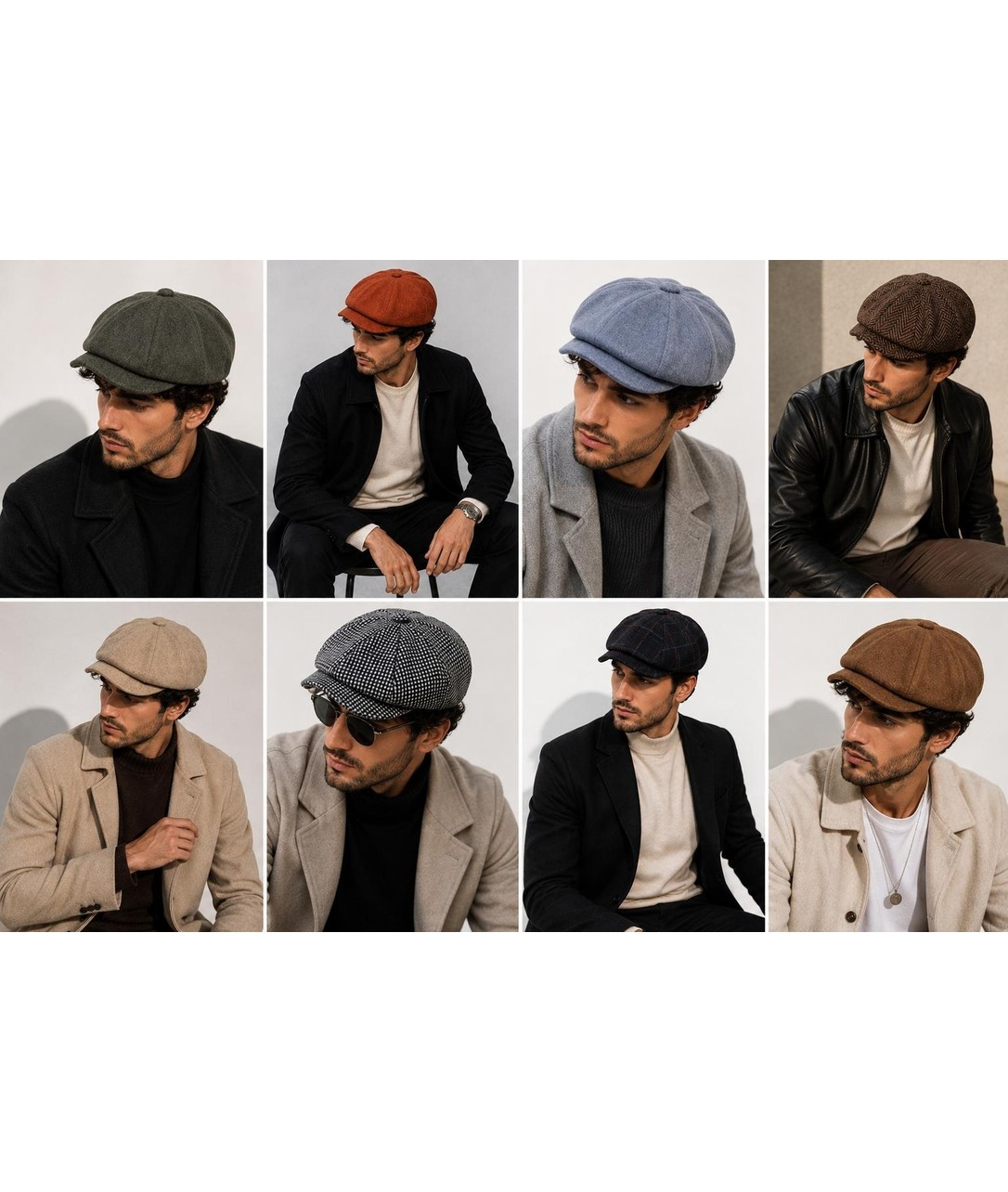 Wearflawless Erkek Kasket, Kışlık Şapka, Klasik Ingiliz Mode Kaşe Kasket, Beckham Model Peaky Blinders Şapka görsel 8