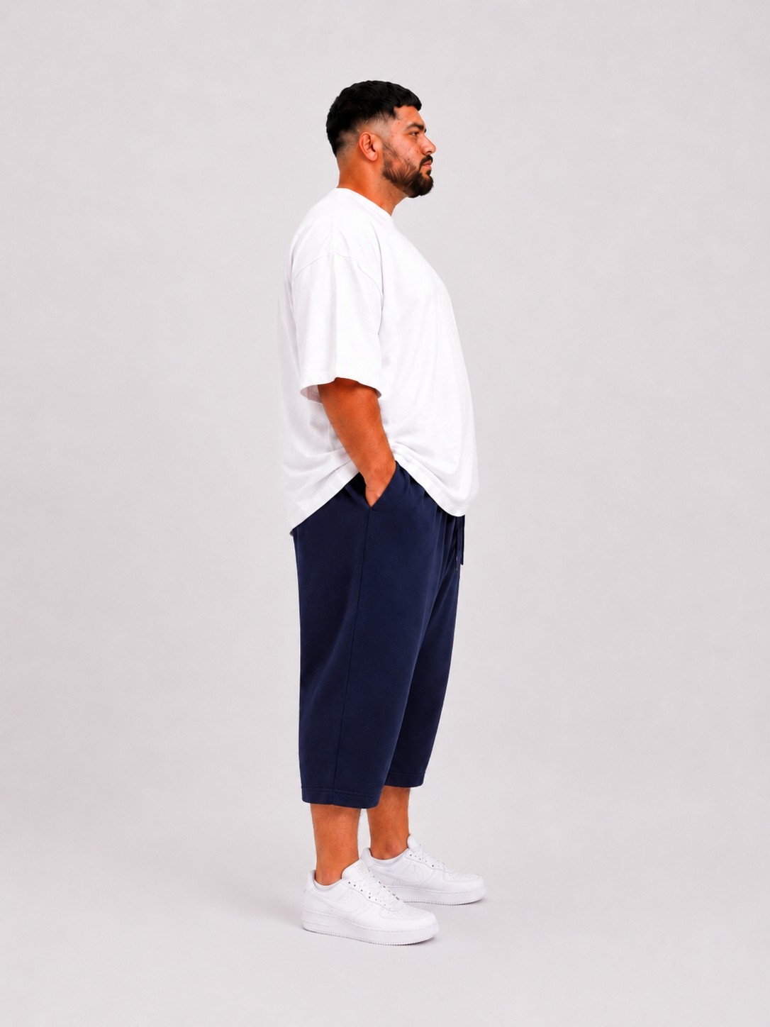 Limitless Wear Erkek Büyük Beden Şort 3xl-6xl Rahat Kesim Diz Altı Günlük Şort görsel 2