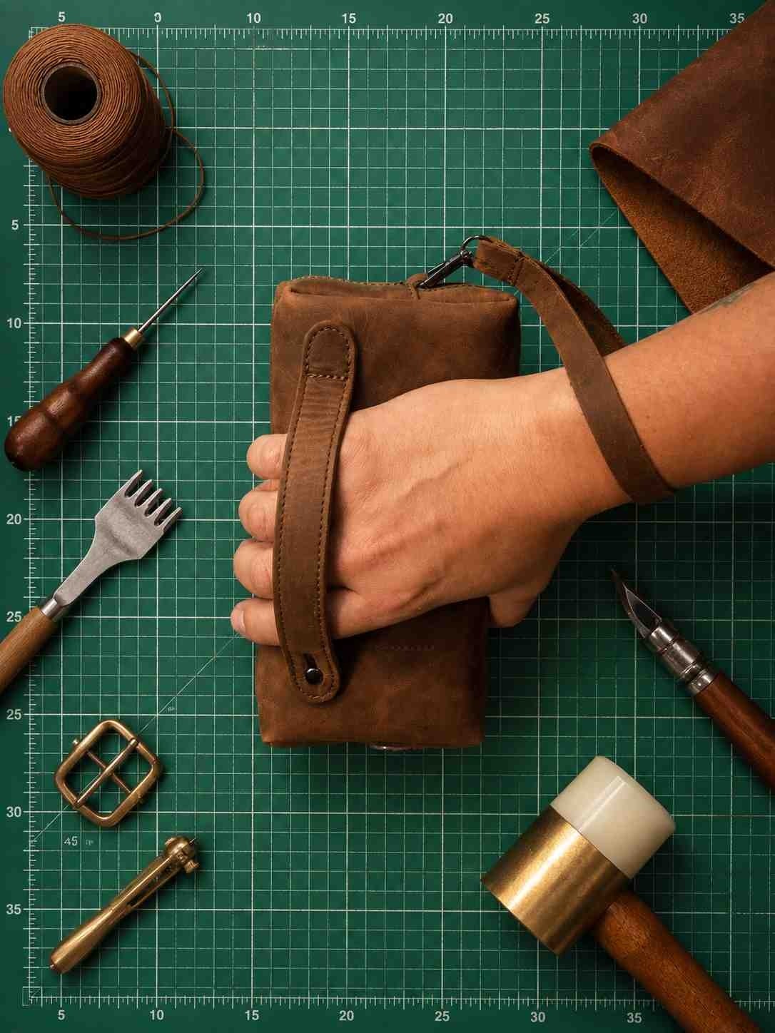 Vintage Leather Craft Hakiki Deri Erkek El Çantası