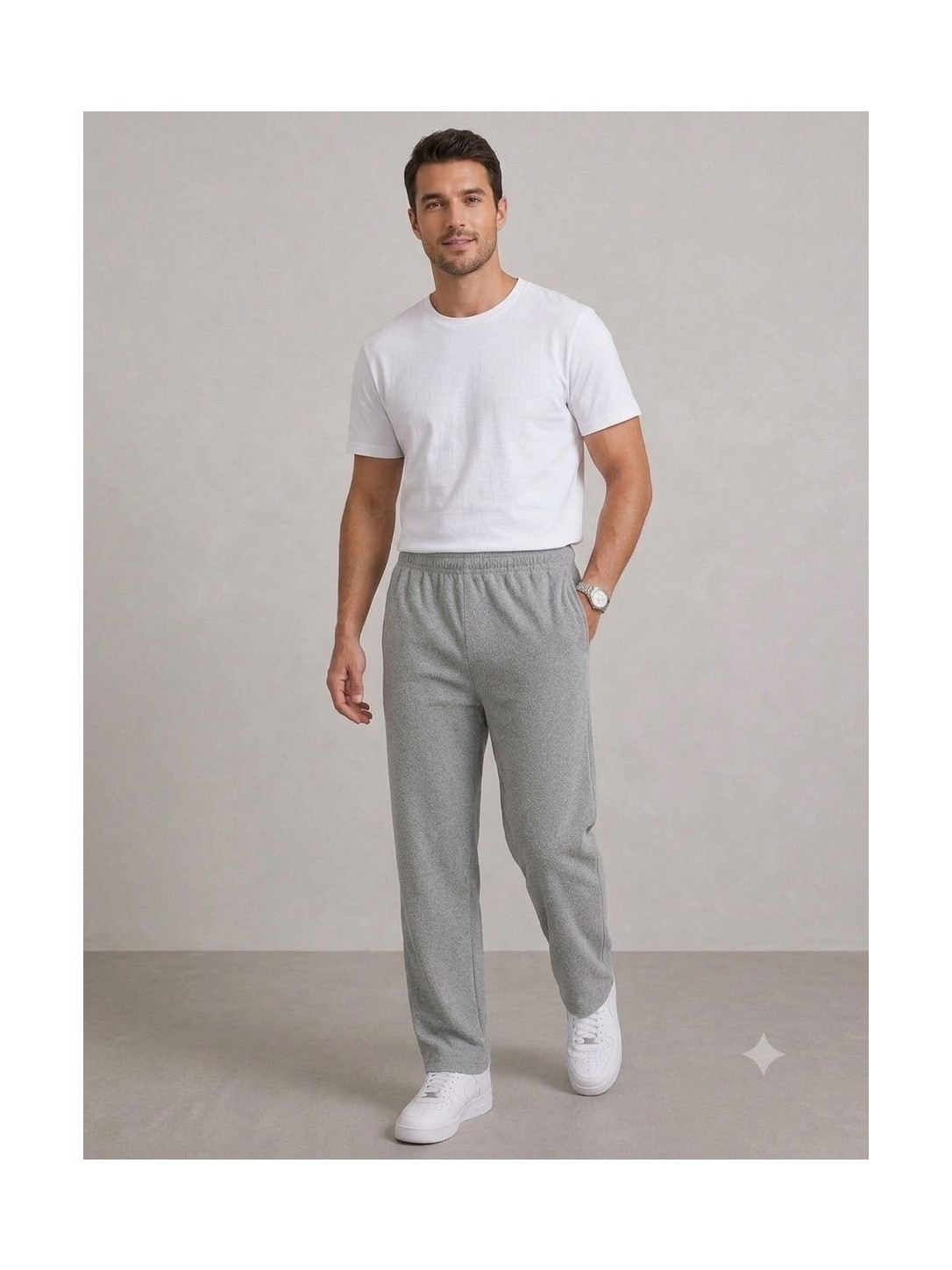 Greenpoll Erkek Yazlık Keten Karışımlı Rahat Kesim Baggy Pantolon görsel 8