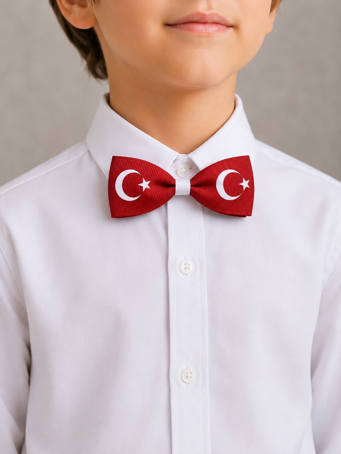 Bayrak Desenli Çocuk Papyon 10 Adet görsel 2