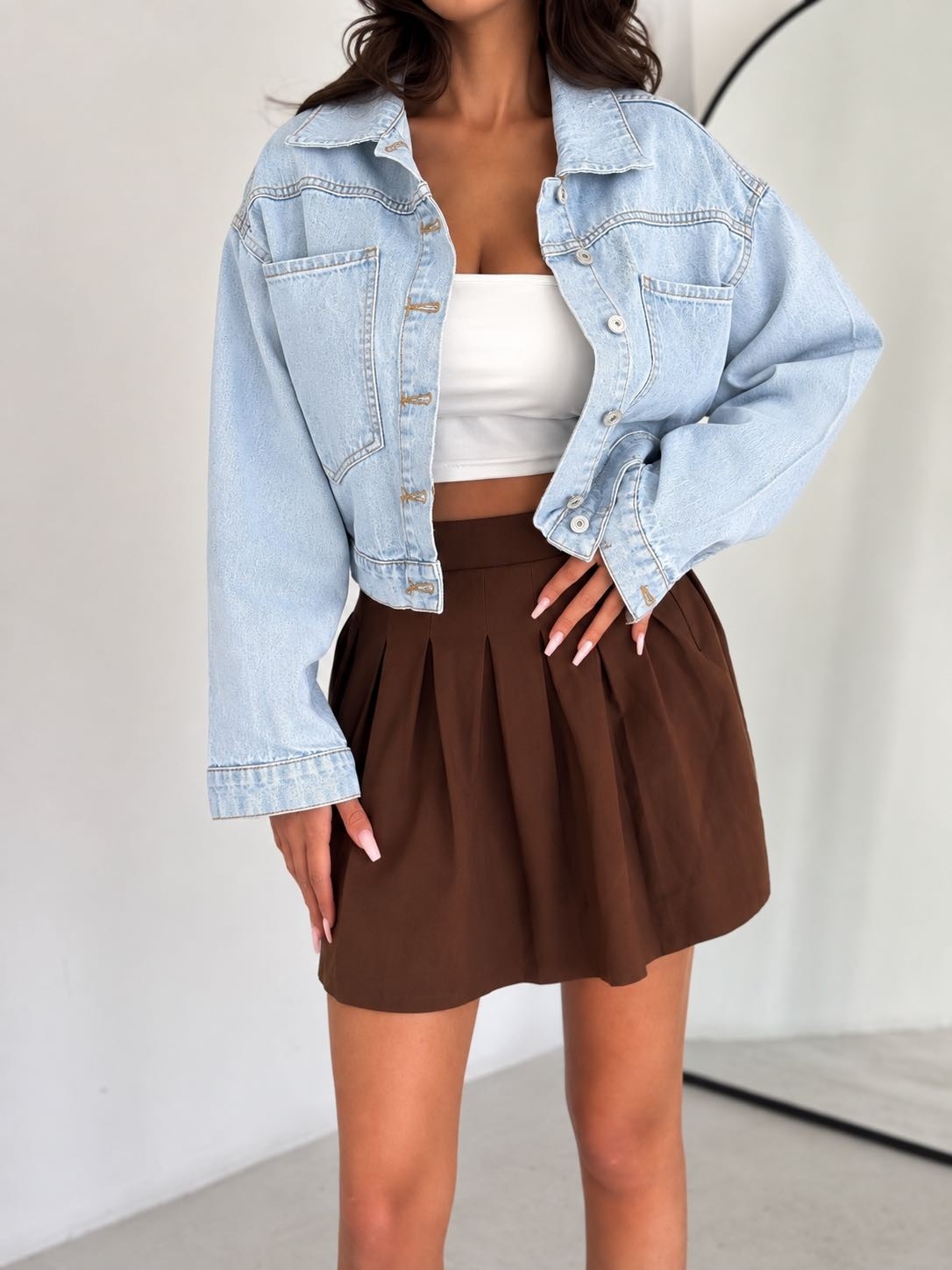 Aida Fashion Cepli Denim Ceket görsel 3