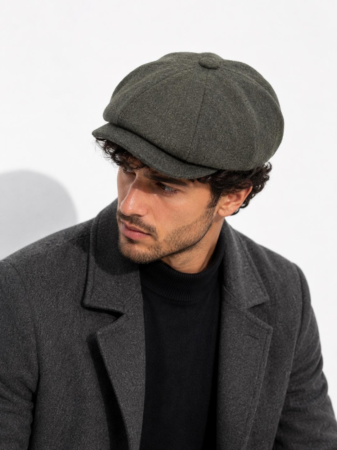 Wearflawless Erkek Kasket, Kışlık Şapka, Klasik Ingiliz Mode Kaşe Kasket, Beckham Model Peaky Blinders Şapka görsel 2