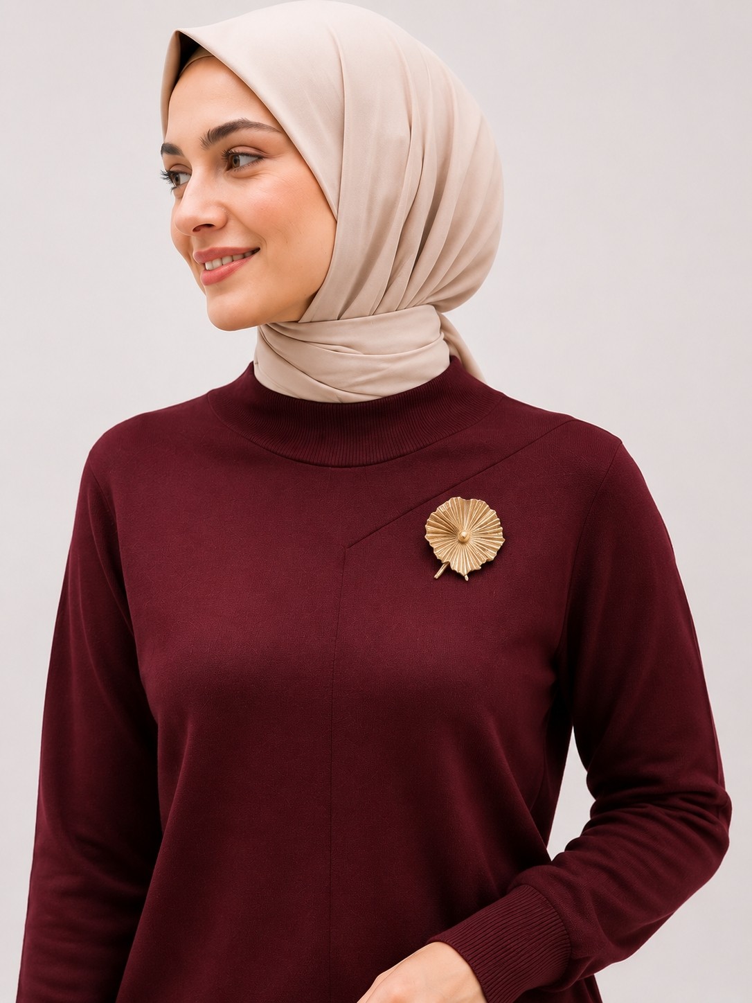 Nuss Basic Tunik NS-27K200 Bordo görsel 3