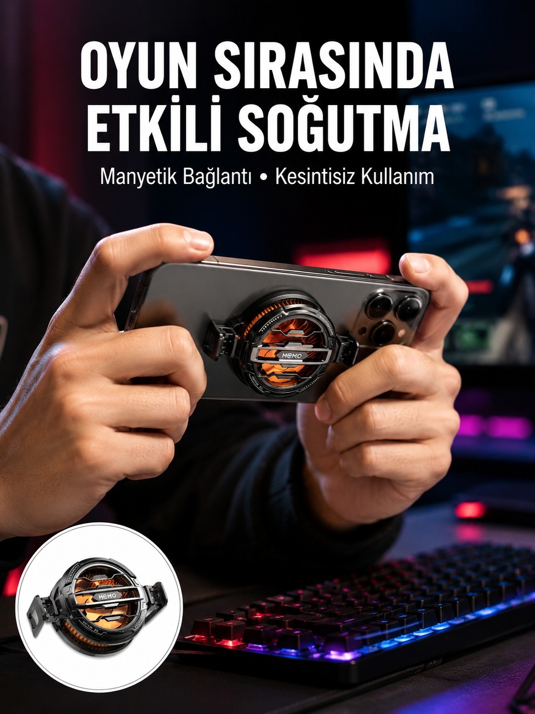 Esranın Dünyası Tüm Telefonlarla Uyumlu Kompakt Soğutucu Yüksek Performanslı Hızlı Soğutma Yeni Nesil - Lisinya