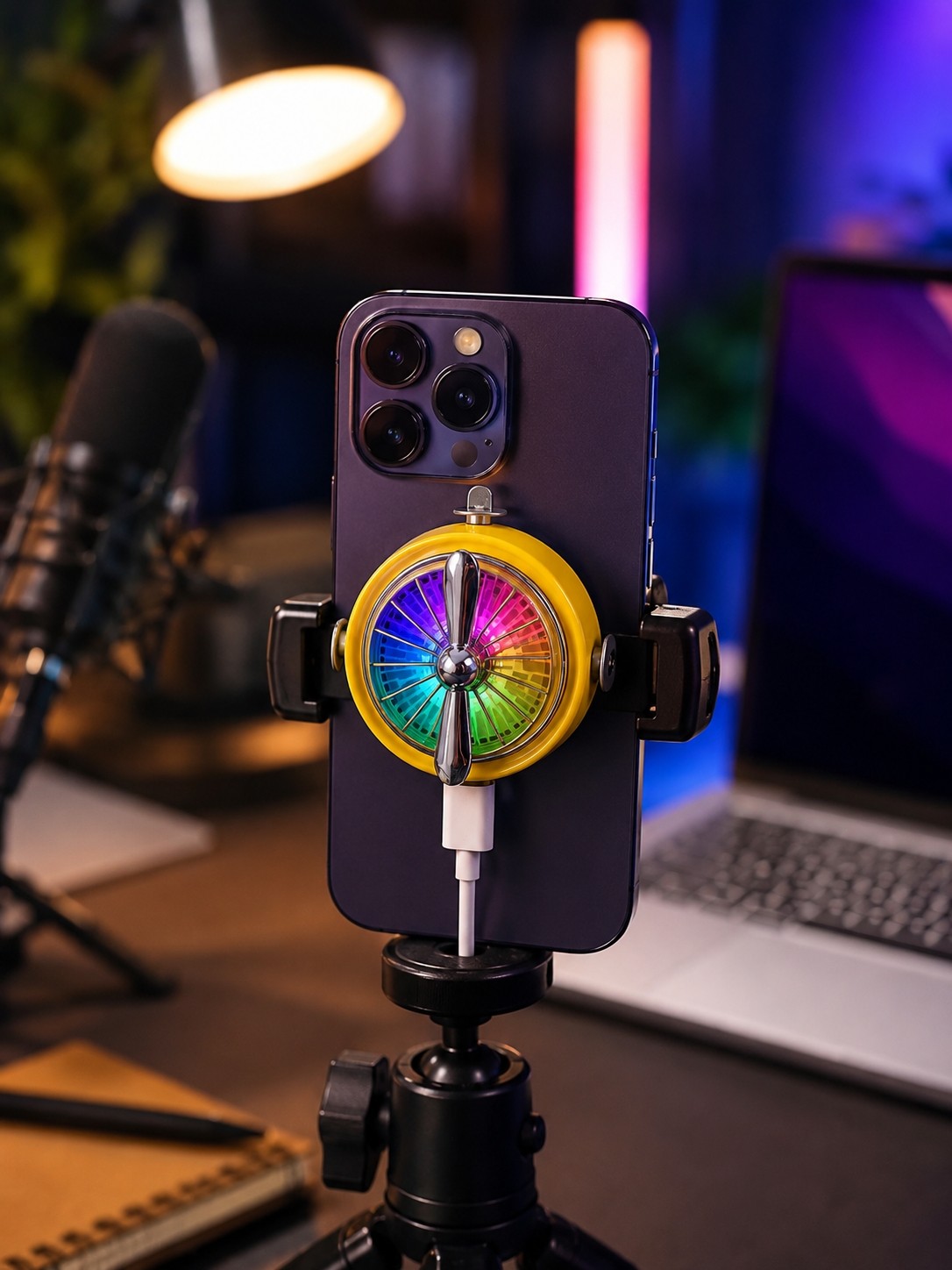 Esranın Dünyası Rgb Işıklı Manyetik Telefon Oyun Soğutucu Fan - Lisinya görsel 2