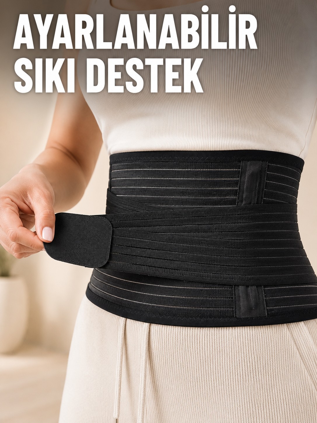 DMC Elastik Bel Destek Korsesi Ayarlanabilir Cırtlı Sıkma Bantlı Bel Kemeri - Bayi Depom