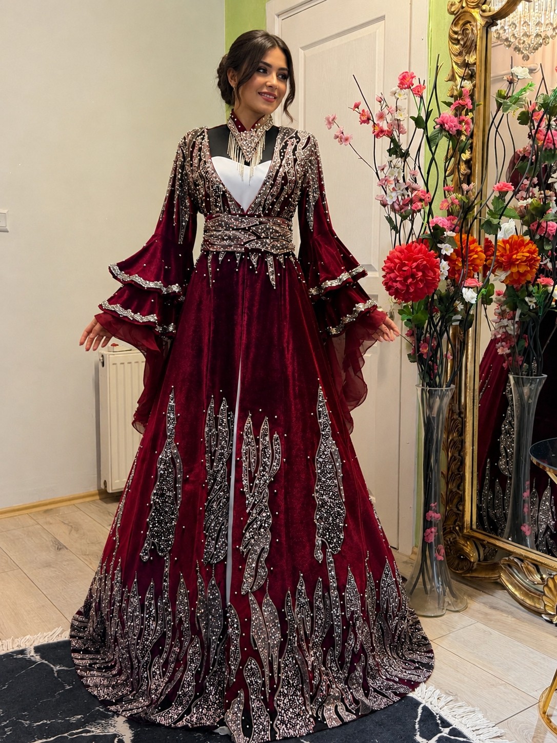 ZK Zümrüt Kaftan Zümrüt Kına Kaftanı görsel 2