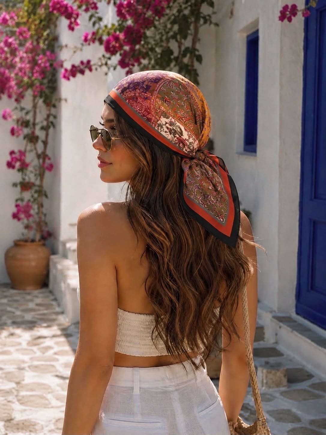 Revam Collection Etnik Desen Bandana Fular Şal 50X50
