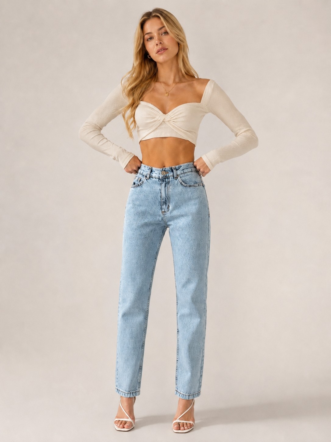 Shevega Kadın Siyah Tam Kalıp Yüksek Bel Mom Denim/kot Pantolon Jeans görsel 7