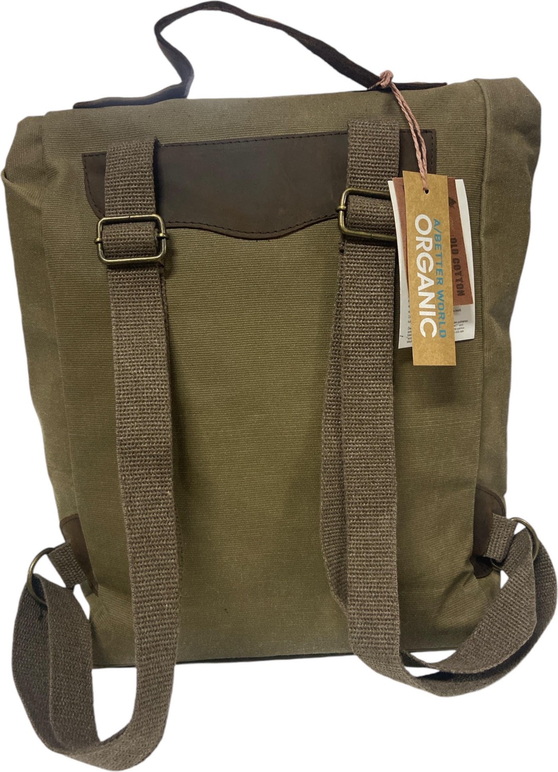 Old Cotton Cargo Vintage Salaş Kanvas Deri Su Geçirmez Design Unisex Gezi Okul Seyahat Kamp Sırt Çantası 28 cm x 37 cm görsel 4