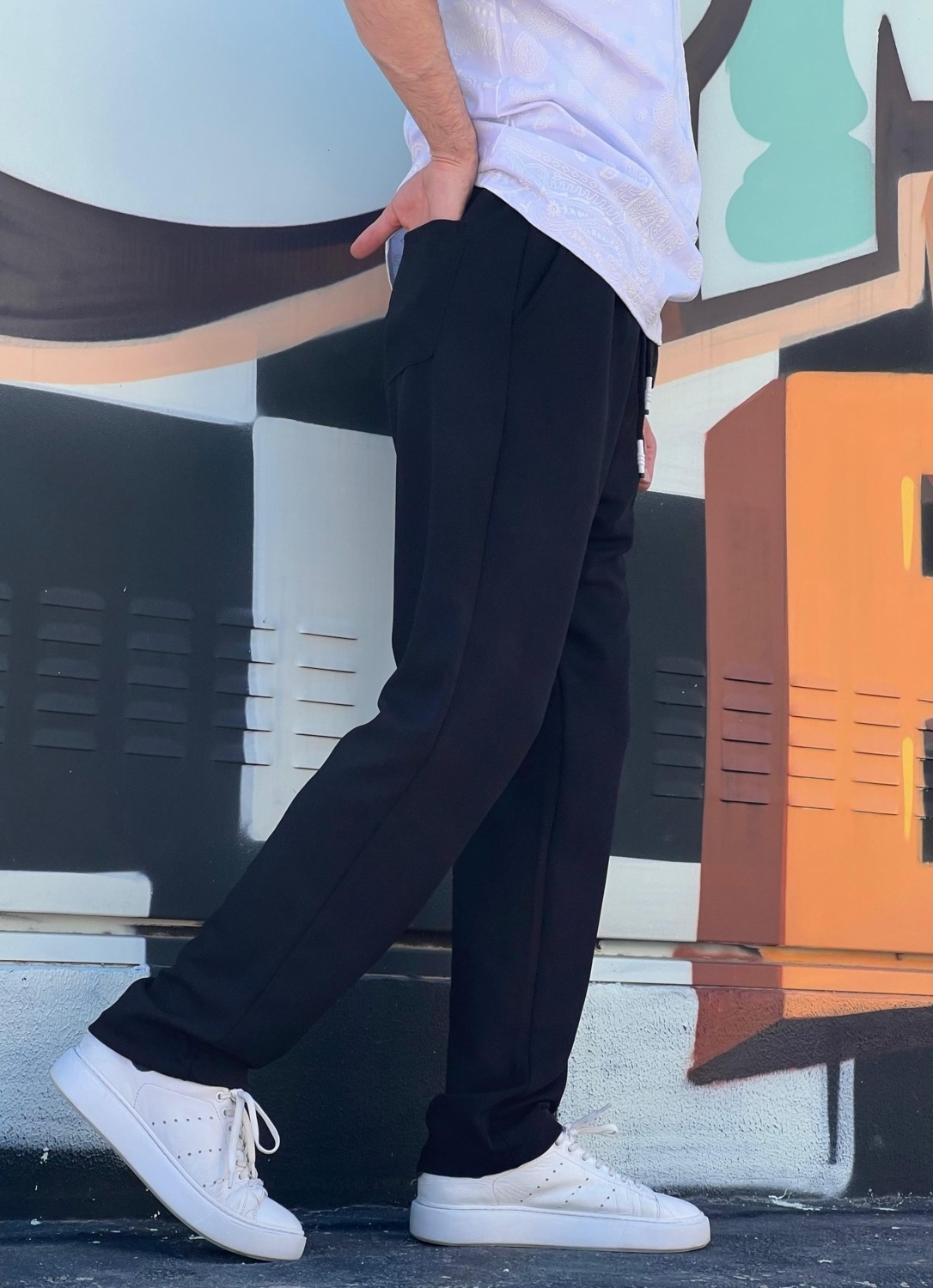 Elit Wear Yeni Sezon Rahat Kalıp Esnek Kumaş Beli Lastikli Baggy Jogger Pantolon görsel 3