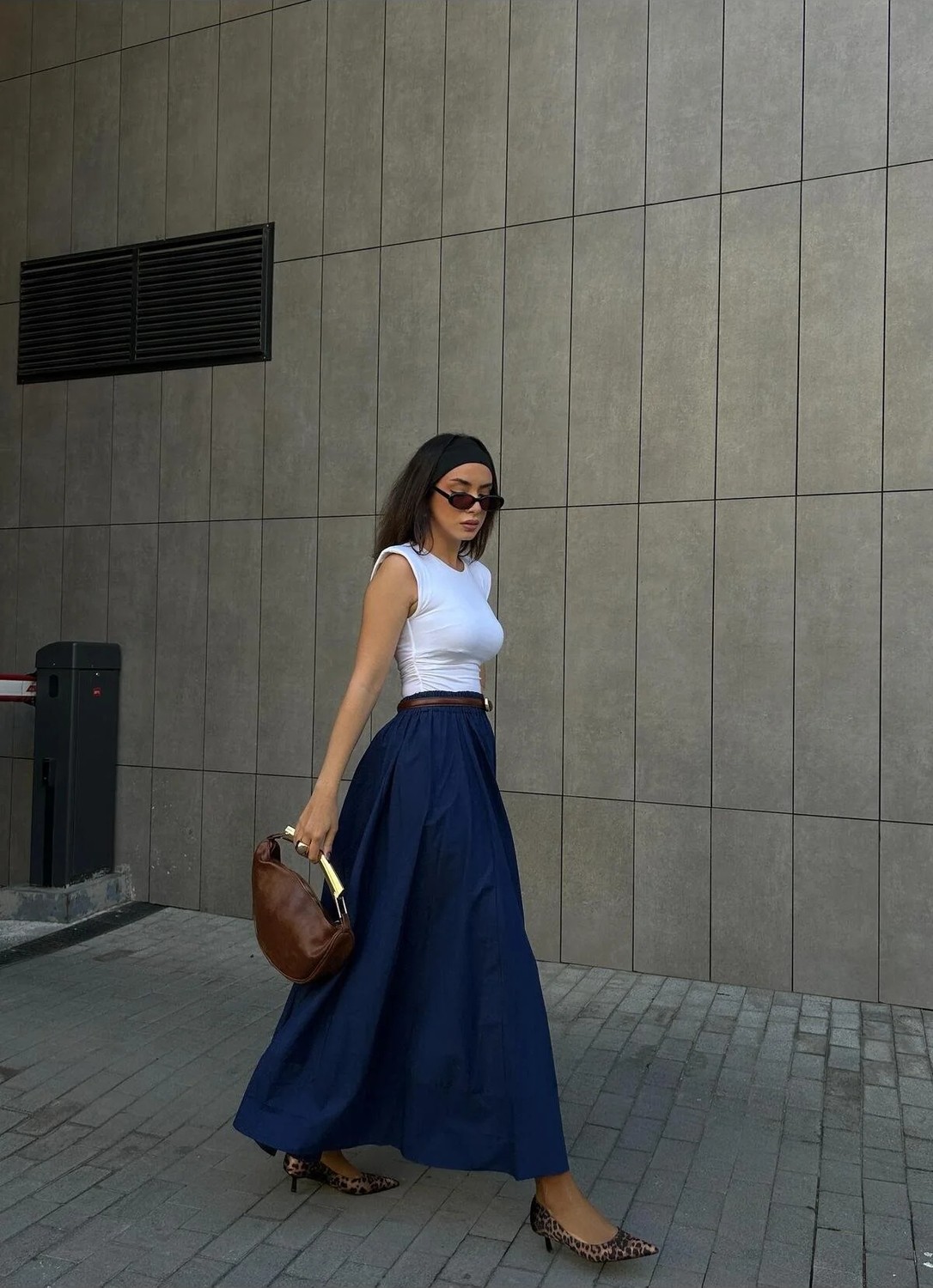 Minaaise Sarı Poplin Beli Lastikli Uzun Etek 27321 görsel 4