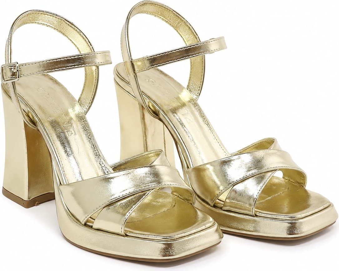 Foreversoles Kadin Gumus Platform Kalin Topuklu Sandalet Metalik Strappy Abiye Ayakkabi görsel 3