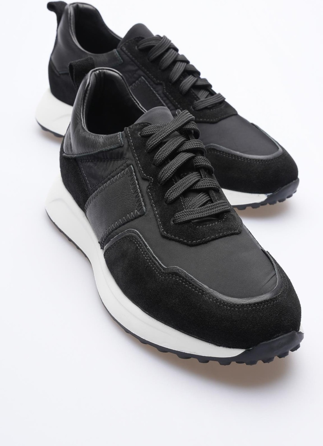 Mubiano Erkek Hakiki Deri Süet Sneaker Paraşüt Detaylı Vizon Zerox