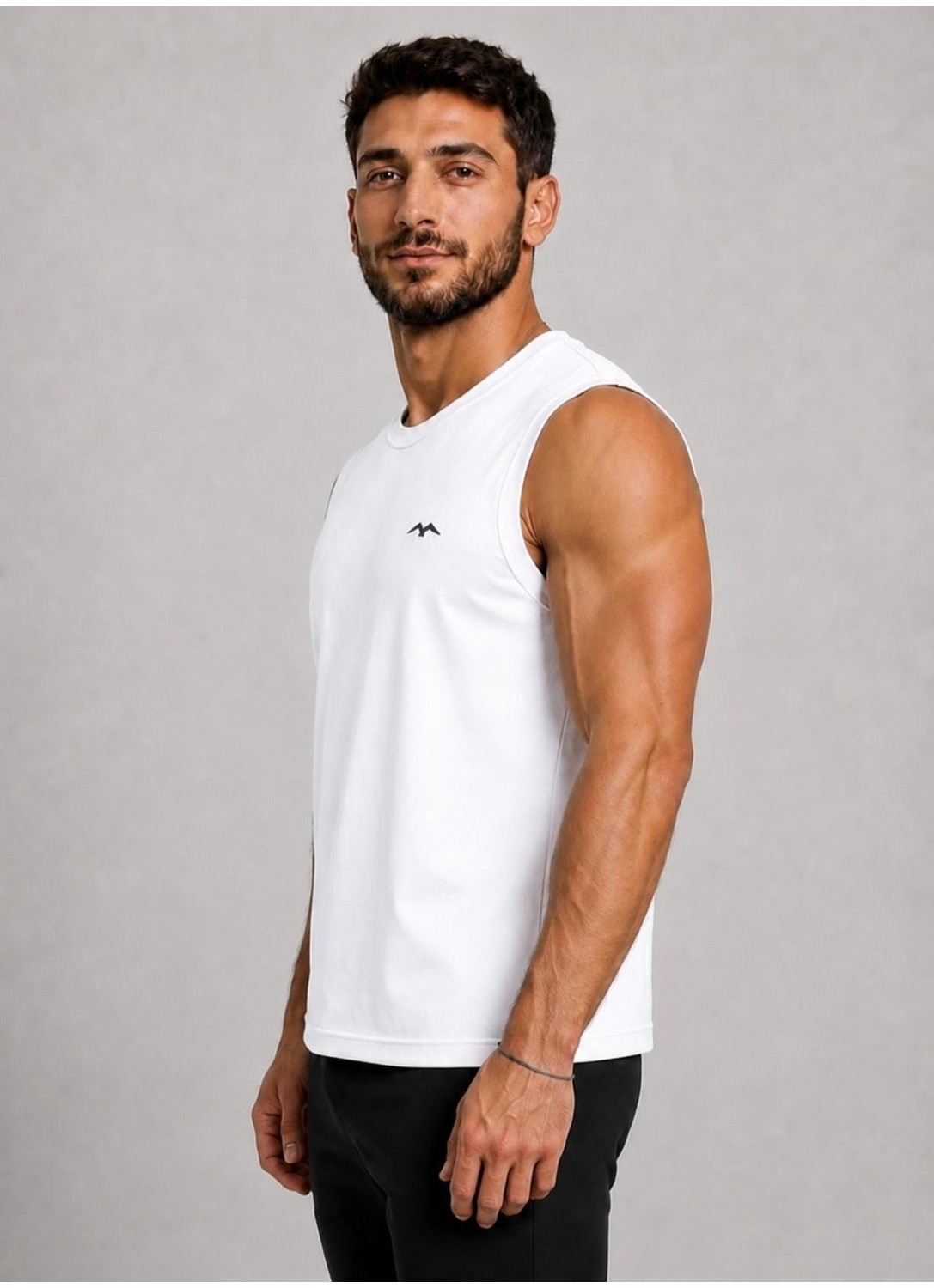 Axxel Erkek Bisiklet Yaka Kolsuz T-SHIRT-D690 görsel 6