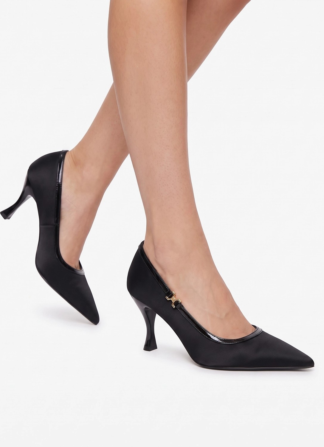 Tibu Aurelia Siyah Zara Kumaş Stiletto