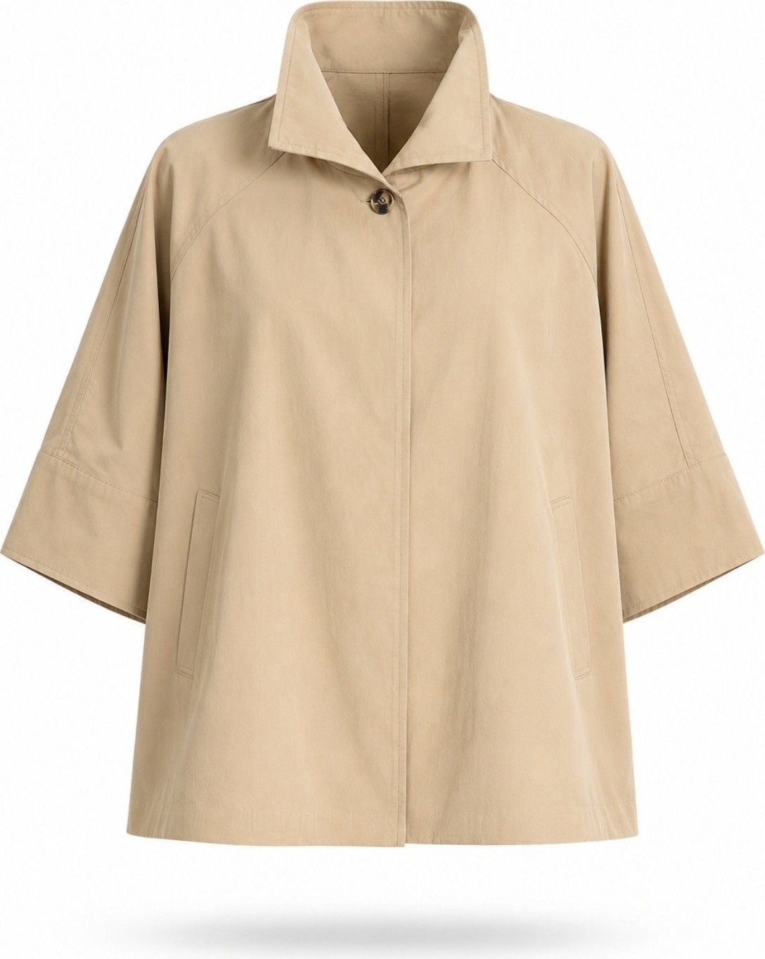 5in1Canpolat Camel Oversize Kısa Trençkot 87159