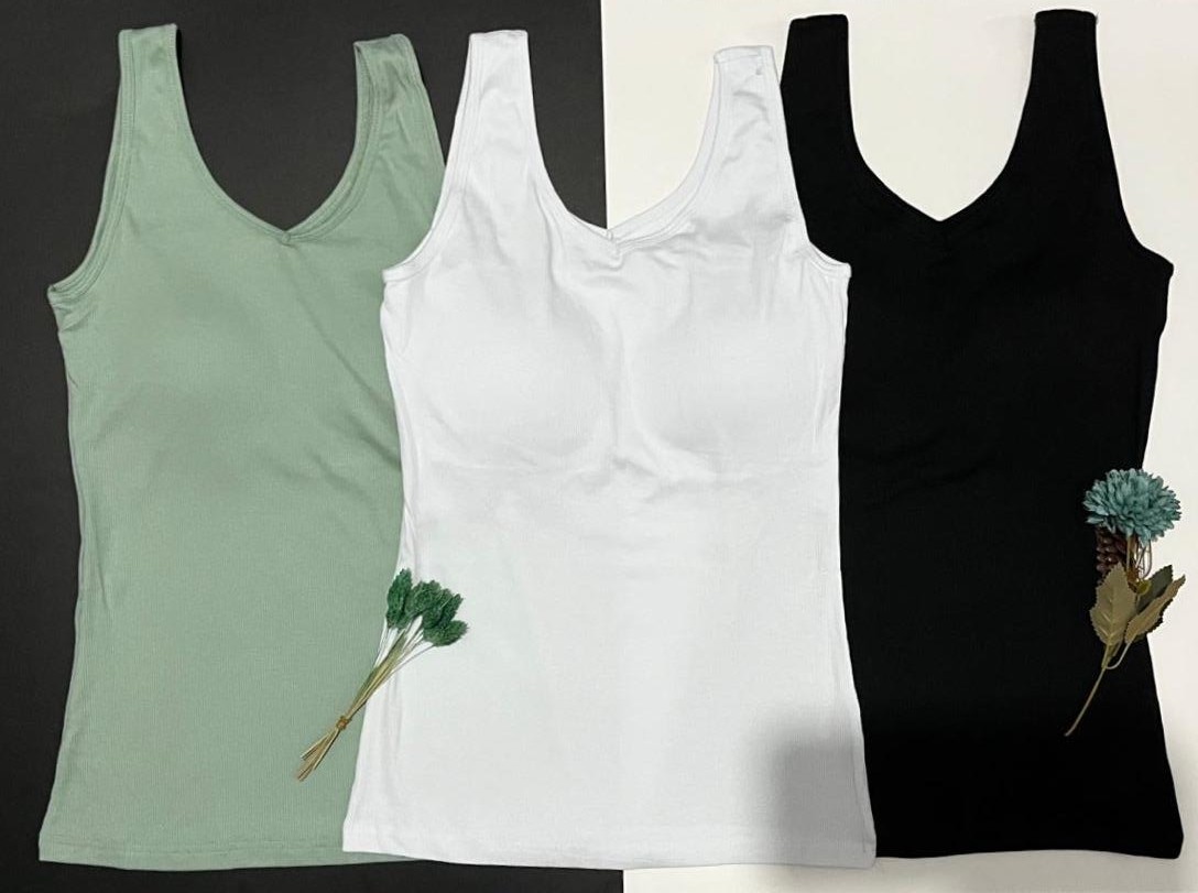 Veloure Kadın Atlet Pedli Modal 3’lü Siyah,Beyaz,Yeşil südyenli ~bluz,T-shirt' YENİ SEZON 🌞 görsel 3