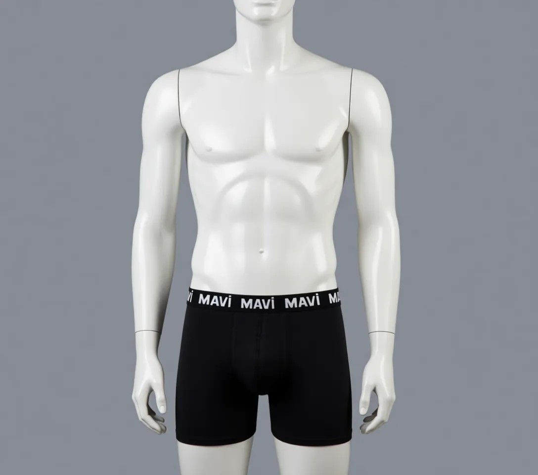 Mavi Siyah Basic Boxer 0911079-35495 görsel 3