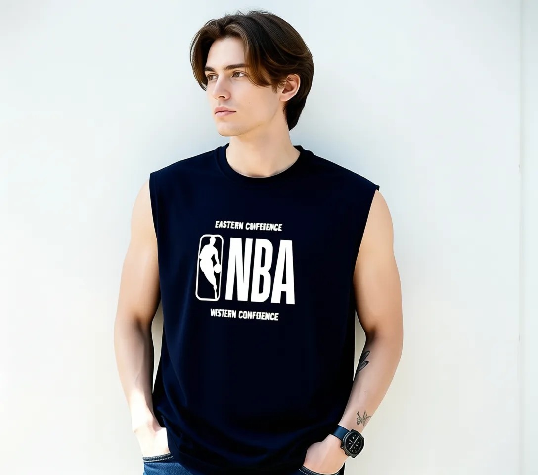 DeFacto %100 Pamuk NBA Lisanslı Boxy Fit Lacivert Atlet H3851AX26SM görsel 6