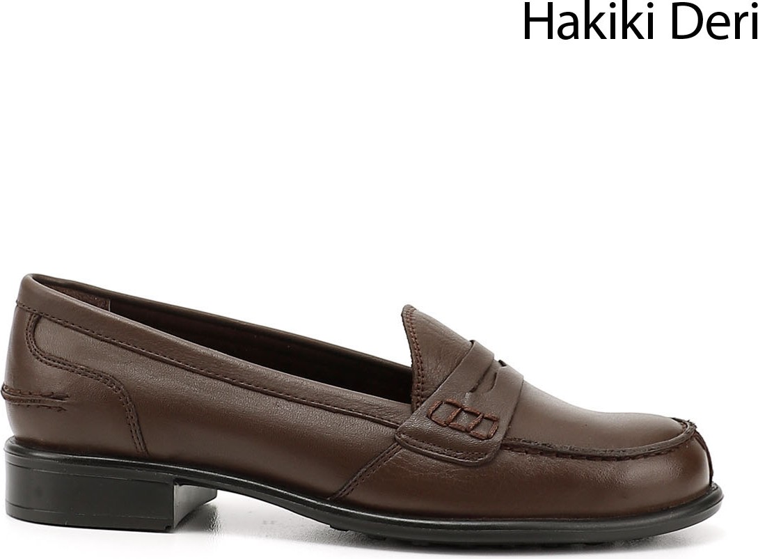 Gönderi(r) Kadın Kahve Hakiki Deri Loafer Ayakkabı