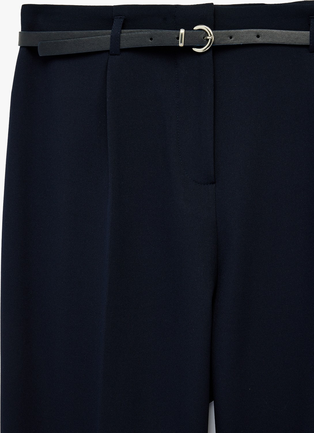 Koton Normal Bel Düz Paça Kemer Detaylı Slim Fit Cigarette Pantolon görsel 5