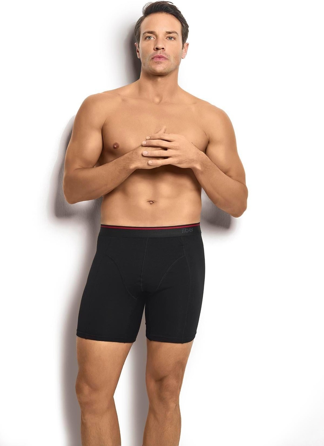 Jiber Erkek Premium 3'lü Katlama Yapmaz Pamuklu Likralı Esnek Çok Rahat Uzun Boxer görsel 4