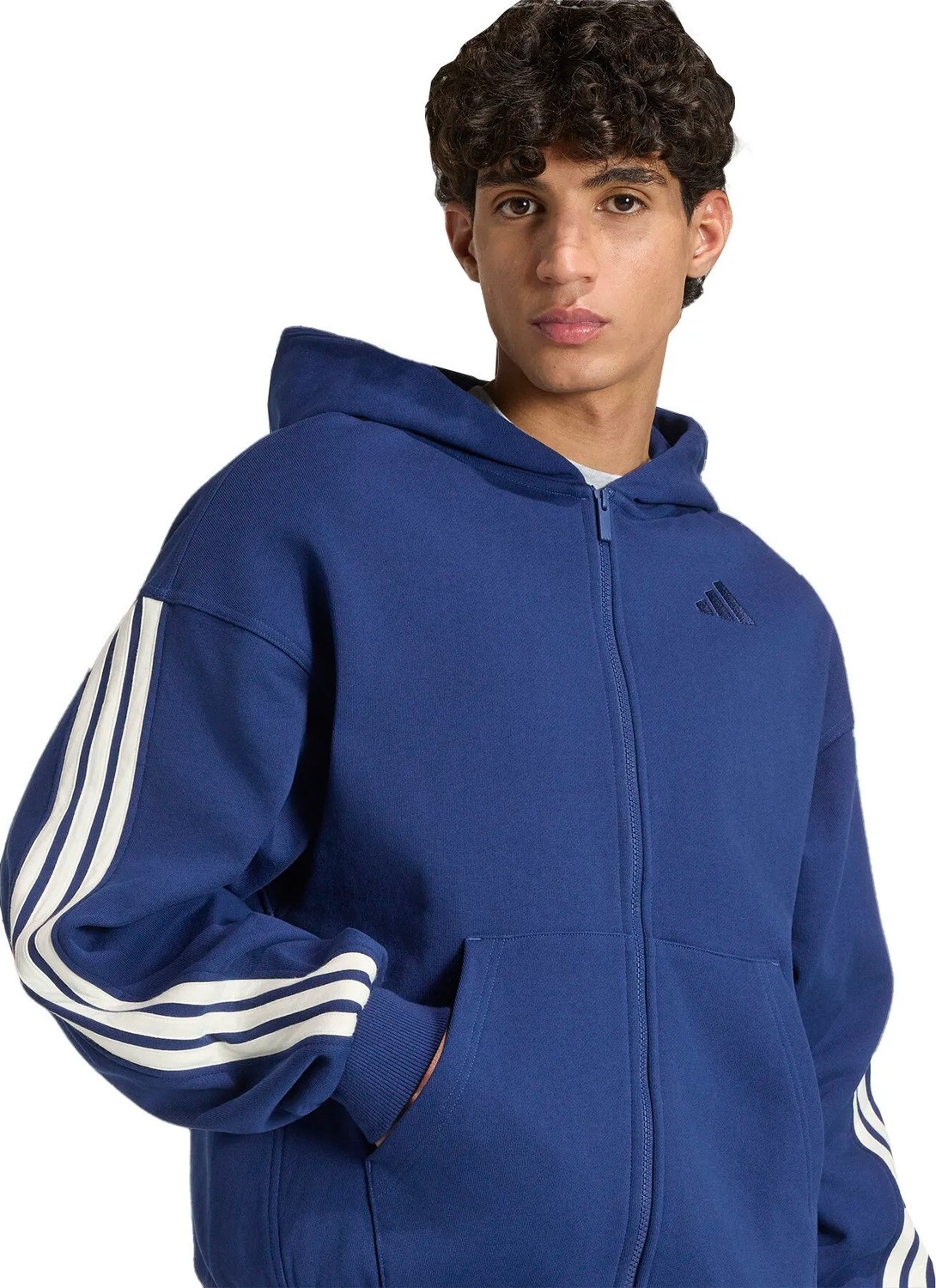 adidas KW2392 M Ak 3s Fz Mavi Erkek Zip Ceket görsel 3