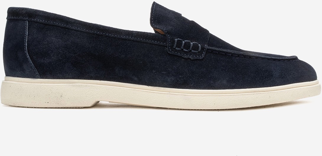 Marcomen Erkek Düz Taban Loafer Gerçek Süet Deri Mc 21289 Lacivert