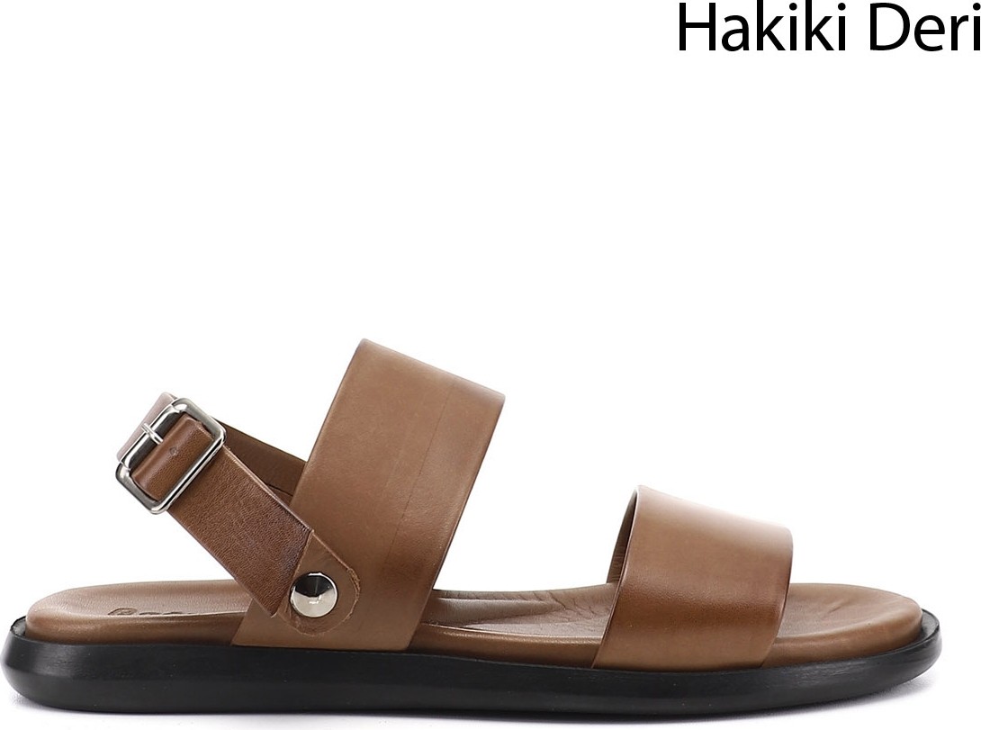 Gönderi(r) Erkek Siyah Tokalı Hakiki Deri Comfort Sandalet görsel 6