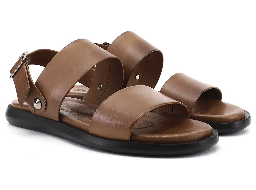 Gönderi(r) Erkek Siyah Tokalı Hakiki Deri Comfort Sandalet görsel 2