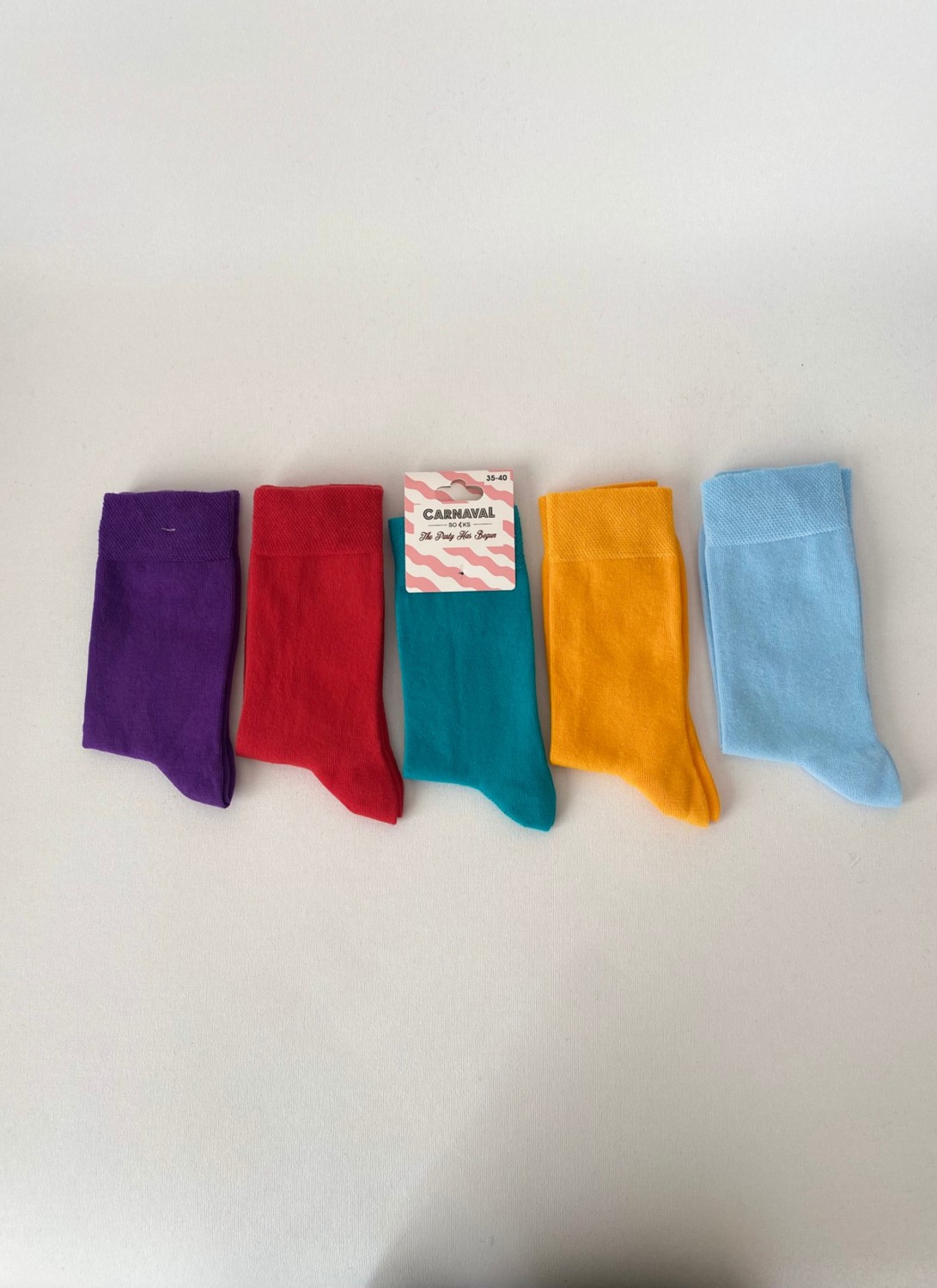 Carnaval Socks 5’li Pastel Renkli Çorap Moda Kutusu, Unisex Premium Çorap Seti görsel 3