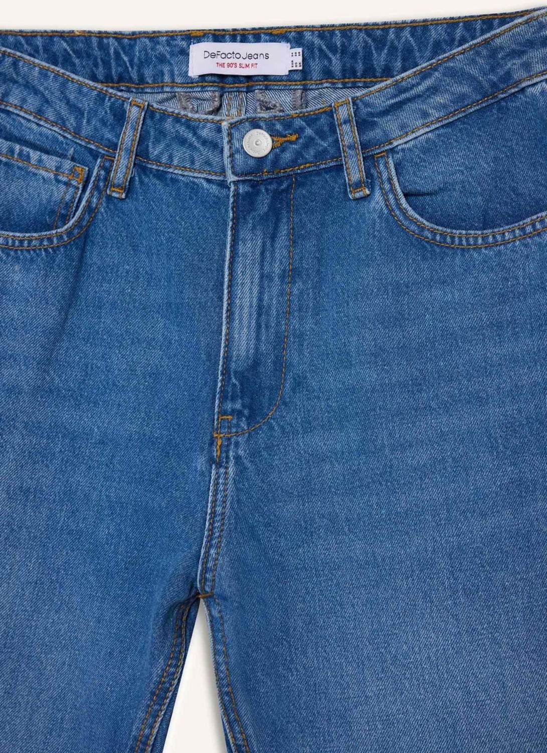 DeFacto Slim Fit Normal Bel Dar Paça Jean Pantolon D8602AX26SP görsel 7