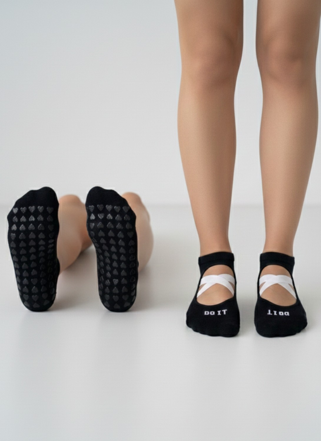 Carnaval Socks Kaymaz Tabanlı Pilates Yoga Çorabı 5’li Set, Kadın Balerin Patik Spor Çorap görsel 5