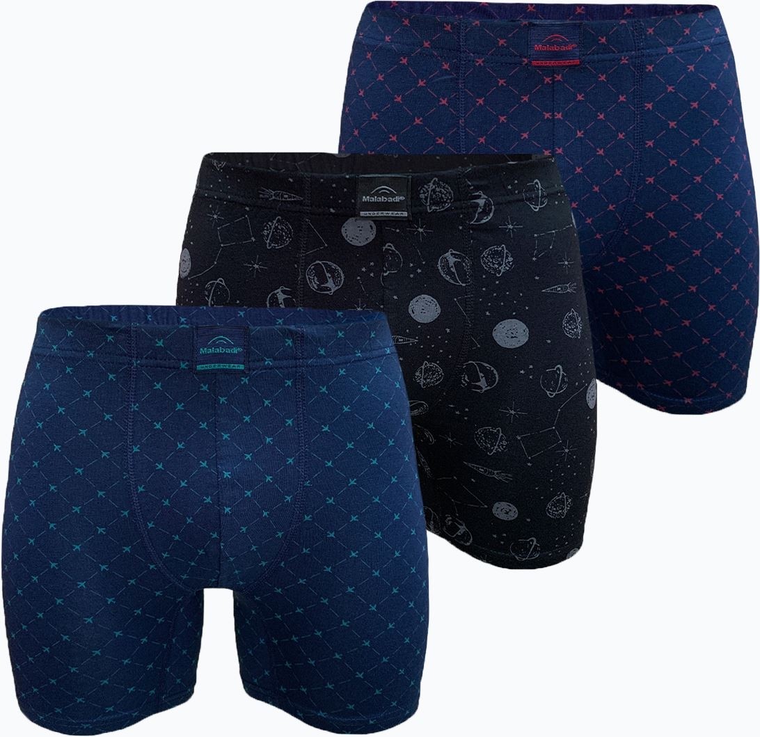 Malabadi Erkek 3 Lü Lacivert Premium Collection Modal Uzun Boxer 3M250 görsel 6
