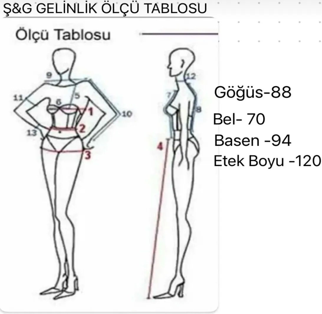 S&G Gelinlik Piliseli Gipür Işli Gelinlik görsel 5