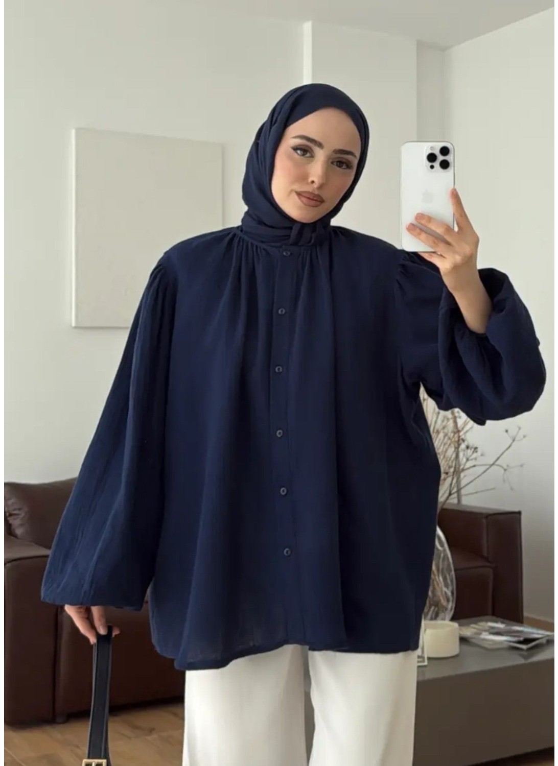 Salisburys Molly Nelly Kadın Oversize Muslin Gömlek görsel 2