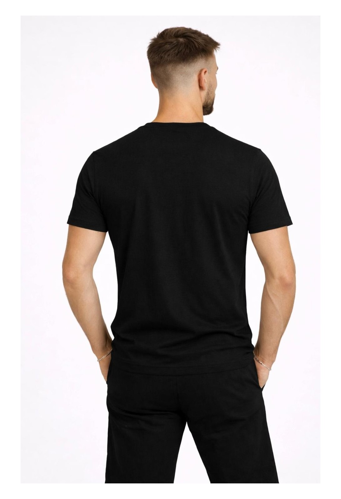 Axxel Erkek Pamuklu V Yaka Kısa Kollu T-SHIRT-D804 görsel 7