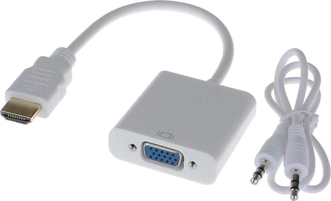 Aesco Ancheyn HDMI To VGA Dönüştürücü Kablo Ses Destekli Adaptör Çevirici Ps3 Kulaklık Monitör Tv LED Uydu 4548