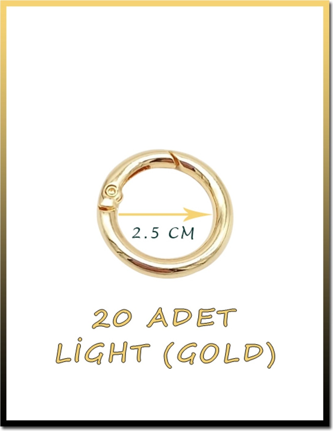 Orhan Çanta 20 Adet 2 cm Yaylı Halka Gümüş görsel 3