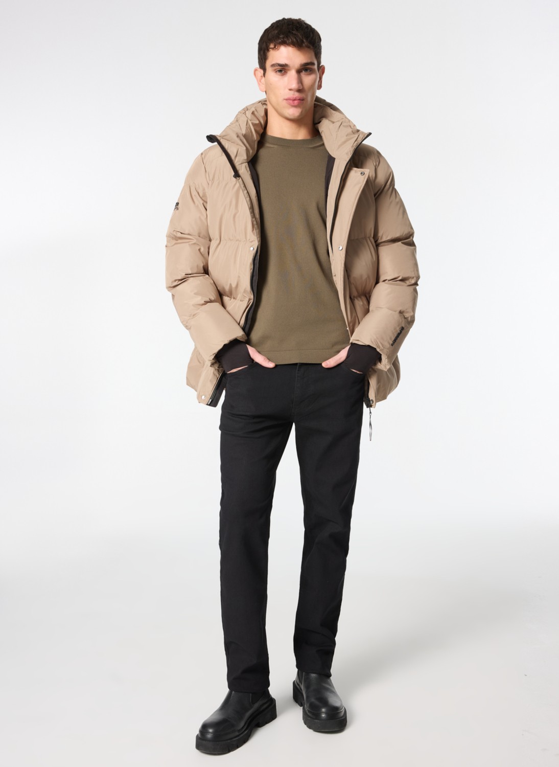 Superdry Kahve Erkek Mont M5011901A2WX_HOODED 5 Baffle Sports görsel 2