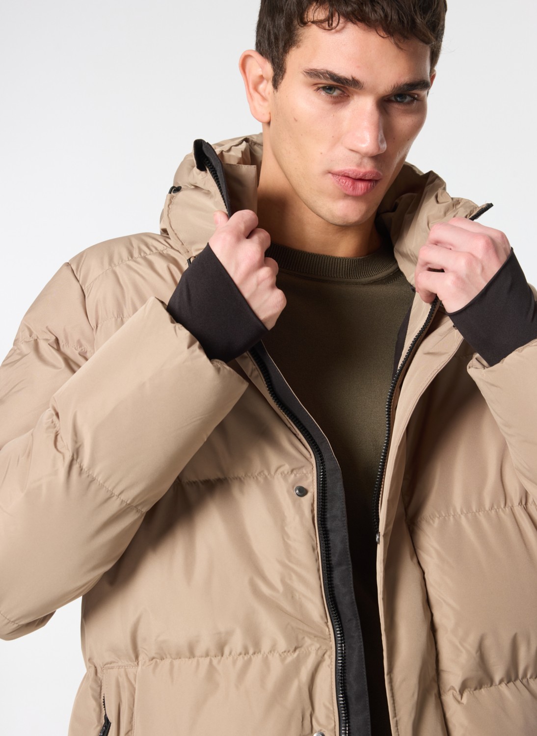 Superdry Kahve Erkek Mont M5011901A2WX_HOODED 5 Baffle Sports görsel 3