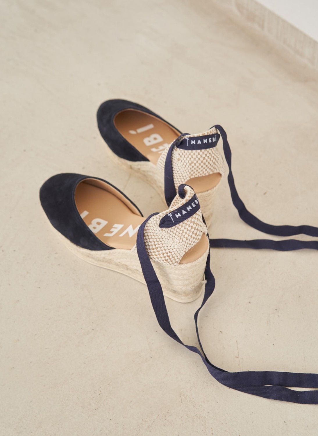 Manebi Deri Lacivert Kadın Espadril M 1.5 Wl görsel 2